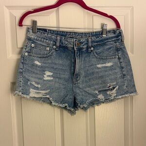 American Eagle Outfitters Distressed Blue Jean Shorts